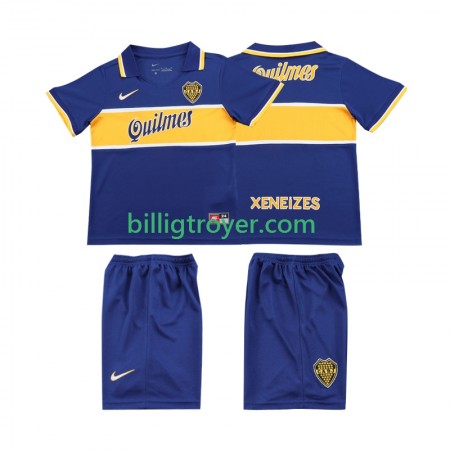 Billige Fotballdrakter CA Boca Juniors Barn Retro Hjemmedraktsett 1996 1997 Kortermet